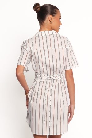 Hayes Mini Dress – Blue Stripe
