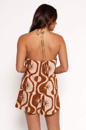 Henri Shorts – Tan Print