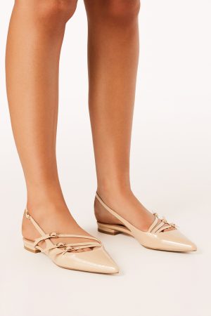 Hettie Flats – Beige Patent