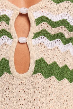 Hubert Midi Dress – Khaki Multi