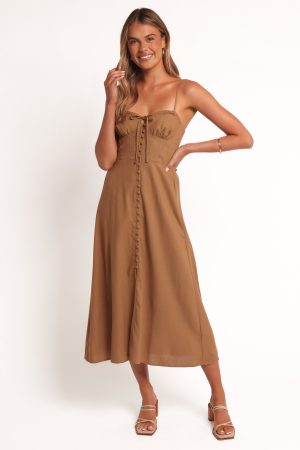 Ida Midi Dress – Golden Palm