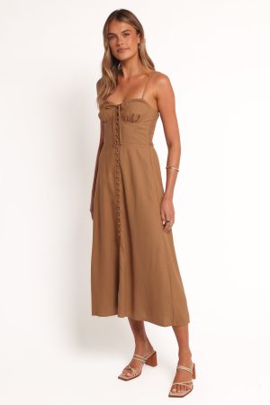Ida Midi Dress – Golden Palm