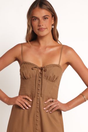 Ida Midi Dress – Golden Palm