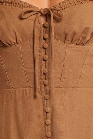 Ida Midi Dress – Golden Palm