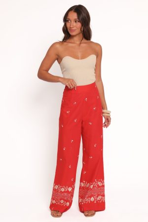 Ilara Pant – Red Floral