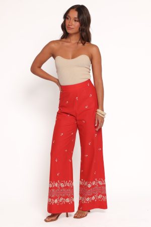 Ilara Pant – Red Floral
