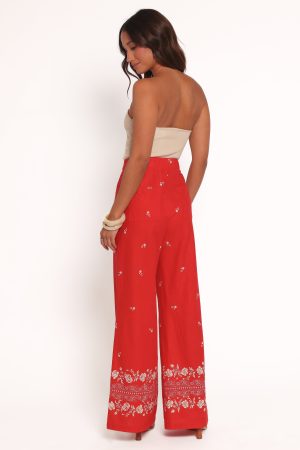 Ilara Pant – Red Floral