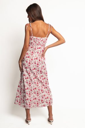 Imelda Midi Dress – Rose Print