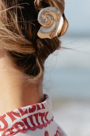 Indy Shell Hair Clip – Gold