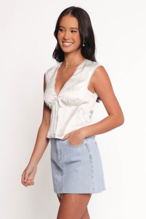 Ingrid Top – Cream Ditsy