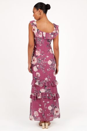 Irelynn Maxi Dress – Dark Rose Floral