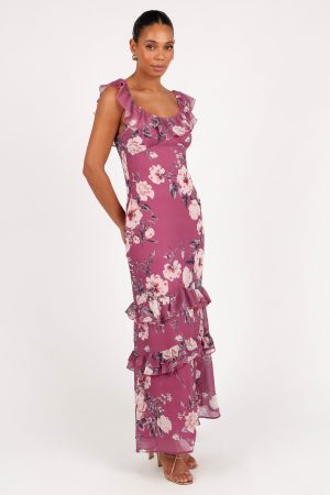 Irelynn Maxi Dress – Dark Rose Floral