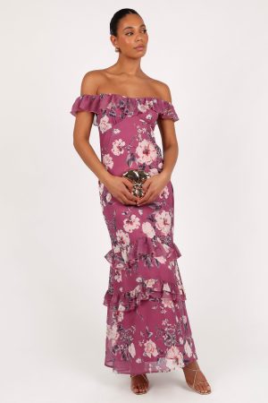 Irelynn Maxi Dress – Dark Rose Floral
