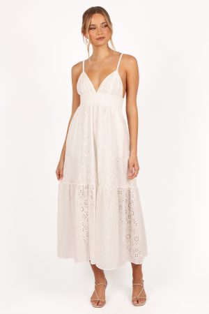 Ivannah Midi Dress – Ivory