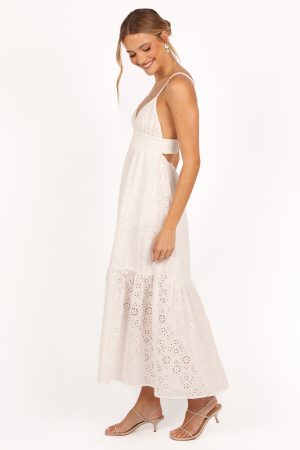 Ivannah Midi Dress – Ivory