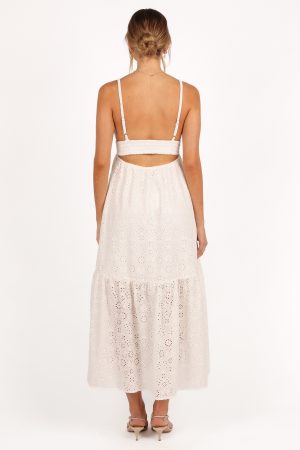 Ivannah Midi Dress – Ivory