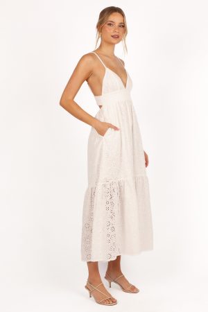 Ivannah Midi Dress – Ivory