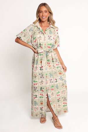 James Button Through Maxi Dress – Flower Market