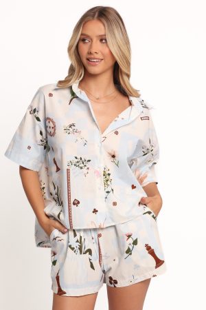 Jaymes Shirt – Blue Floral