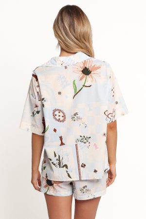 Jaymes Shirt – Blue Floral