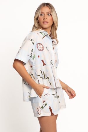 Jaymes Shirt – Blue Floral