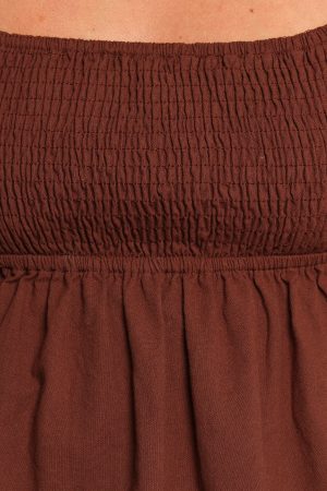 Jemima Puff Sleeve Top – Chocolate