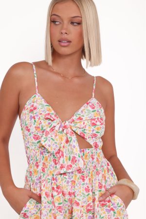 Jessie Tie Front Romper – Multi