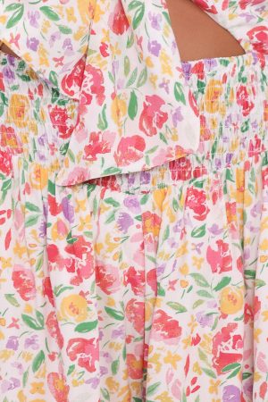 Jessie Tie Front Romper – Multi