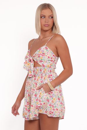Jessie Tie Front Romper – Multi