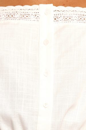 Joanina Lace Trim Romper – White