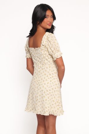 Joss Mini Dress – Cream Yellow