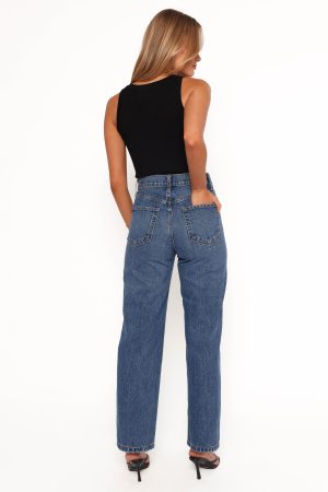 Just Black Relaxed 90s Straight Jean – Dark Denim