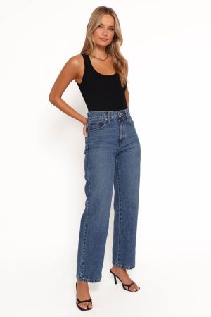 Just Black Relaxed 90s Straight Jean – Dark Denim