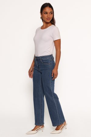 Just Black Uncut Straight Leg Jean – Dark Denim