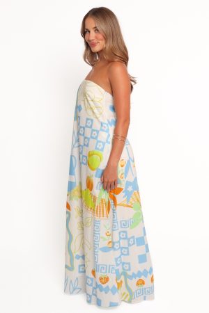Kaelani Strapless Maxi Dress – Multi Print