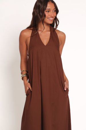 Kaida Maxi Dress – Espresso