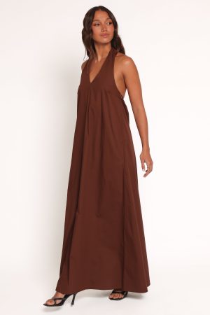 Kaida Maxi Dress – Espresso