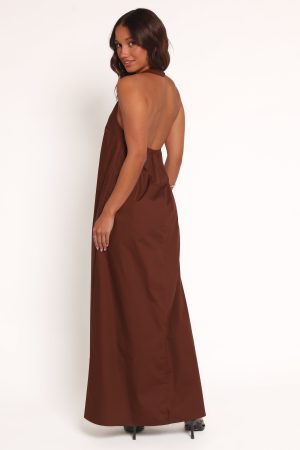 Kaida Maxi Dress – Espresso