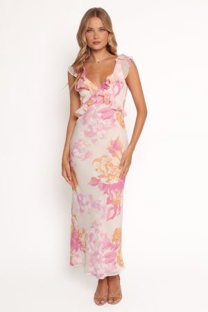 Kaori Midi Dress – Pink Floral