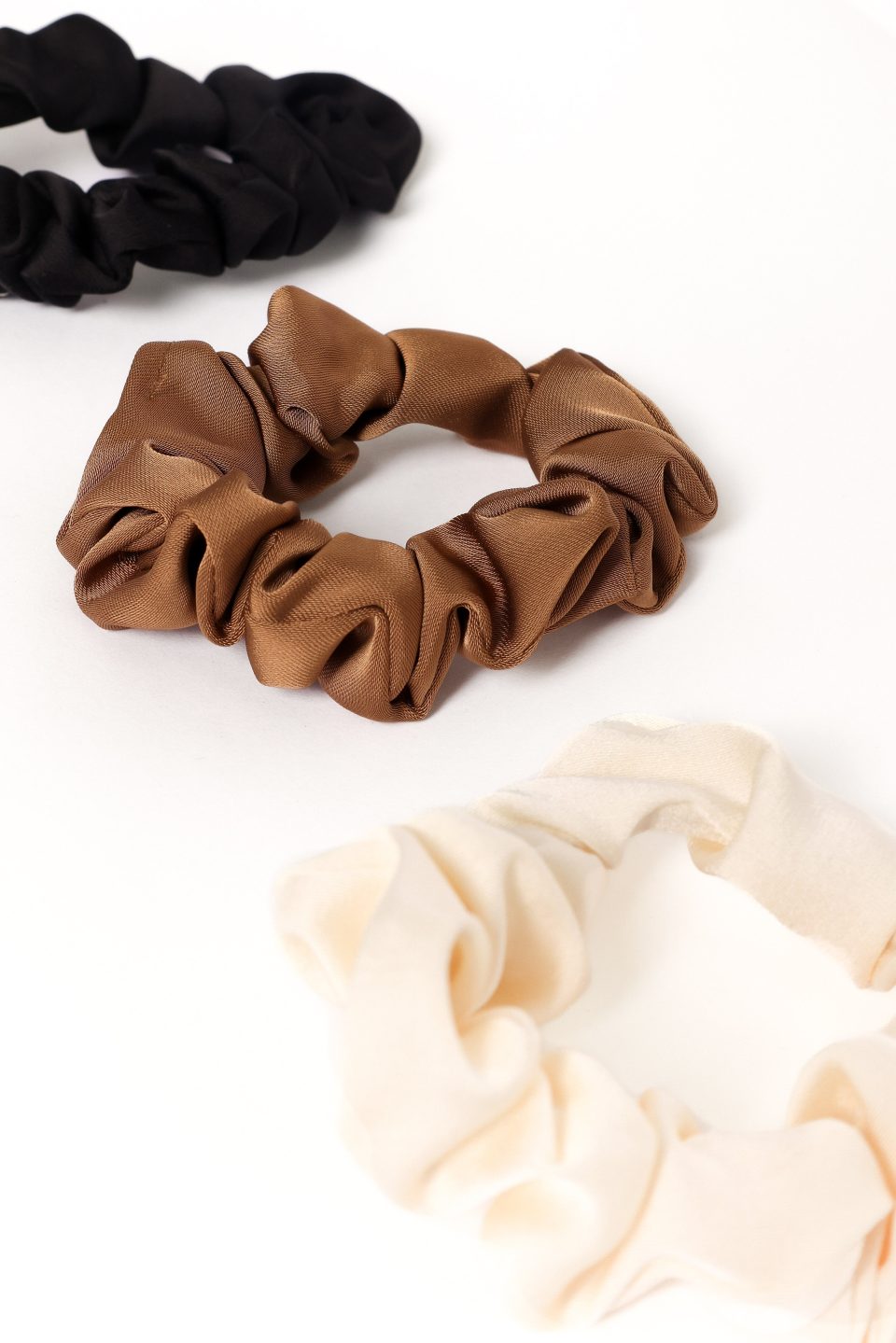 Karina Hair Ties - Cream/Brown/Black