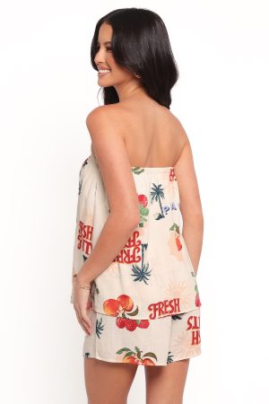 Karlen Strapless Romper – Tutti Frutti