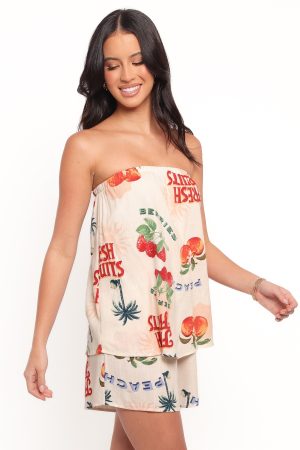 Karlen Strapless Romper – Tutti Frutti