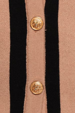 Katin Knit Skirt Set – Black Brown Stripe