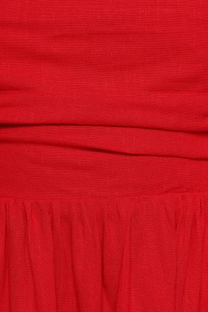 Katy Strapless Mini Dress – Red