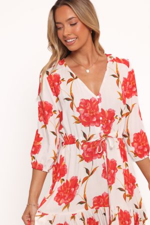 Kelda Dress – Red Floral