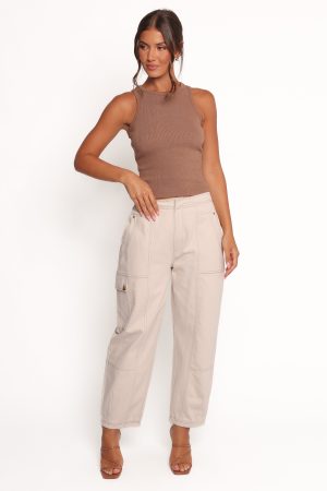 Kiah Cargo Pant – Ecru