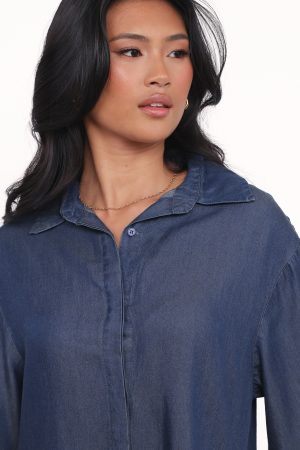 Kiya Denim Romper – Dark Denim