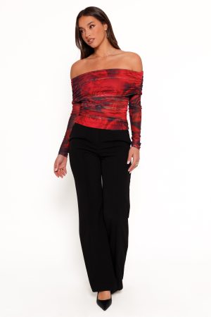 Koa Off Shoulder Top – Rose Print