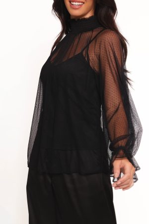 Kory Sheer Top – Black