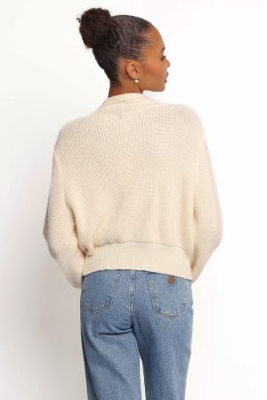 Kourtney Zip Cardigan – Cream